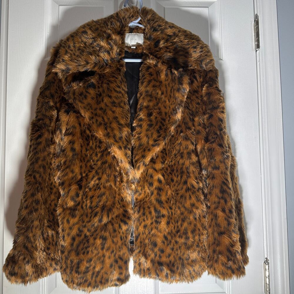 Joie Kisha Leopard Print Faux-Fur Jacket – Size XS - Picture 2 of 11